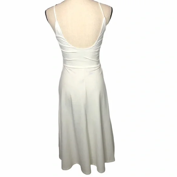 Privacy Please REVOLVE Renner White‎ Midi Dress Bow Balletcore Softgirl Coquette - Picture 3 of 9